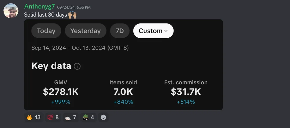 Community post with TikTok Shop results
